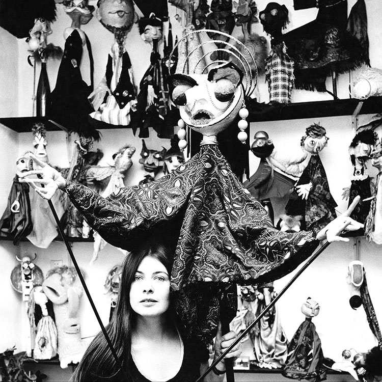 Damiet in haar atelier Fotograaf Vincent Mentzel 1972